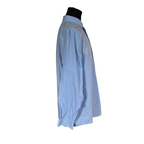 Brooks Brothers Regular Blue Check Long Sleeve Button Front Shirt 17.5 36/37 - Picture 7 of 8